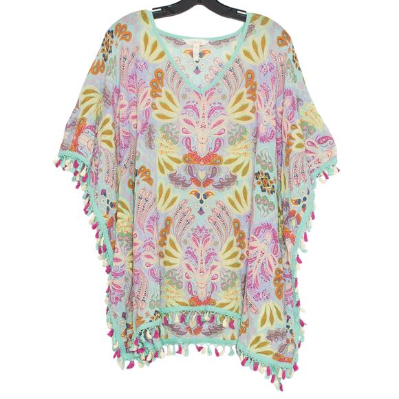 Matilda Jane Cover Up Boho Cottage Coastal Grandma Festival Gauze Paisley Medium - Picture 1 of 5